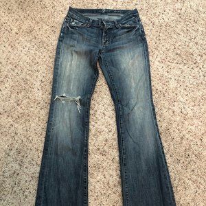 7 For All Mankind Distressed Jeans Sz 27